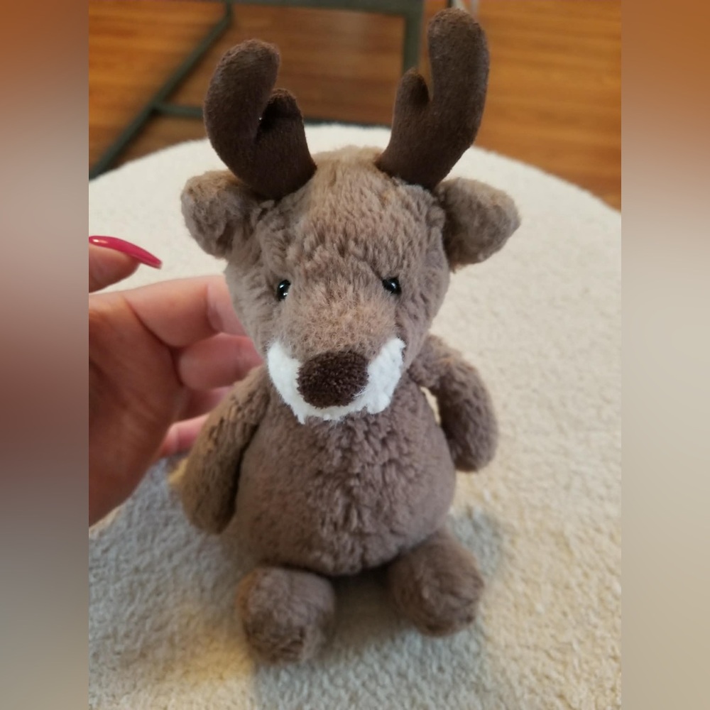 Jellycat Brown & White Deer Plush - Soft Woodland Stuffed Animal